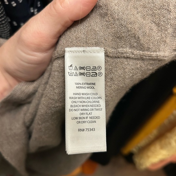 Cynthia Rowley Taupe Long Wool Sleeve Dress - Picture 6 of 6